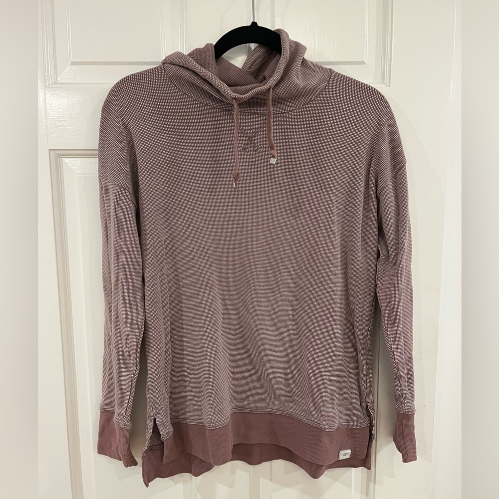 LLbean Mauve Hooded Sweater